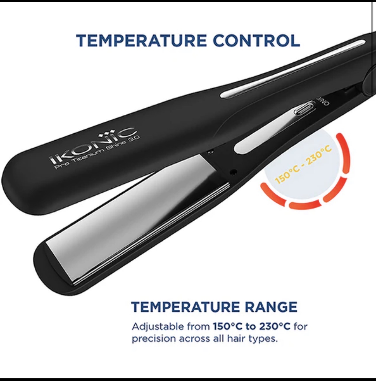 IKONIC Professional Pro Titanium Shine 3.0 Hair Straightener - Image 3