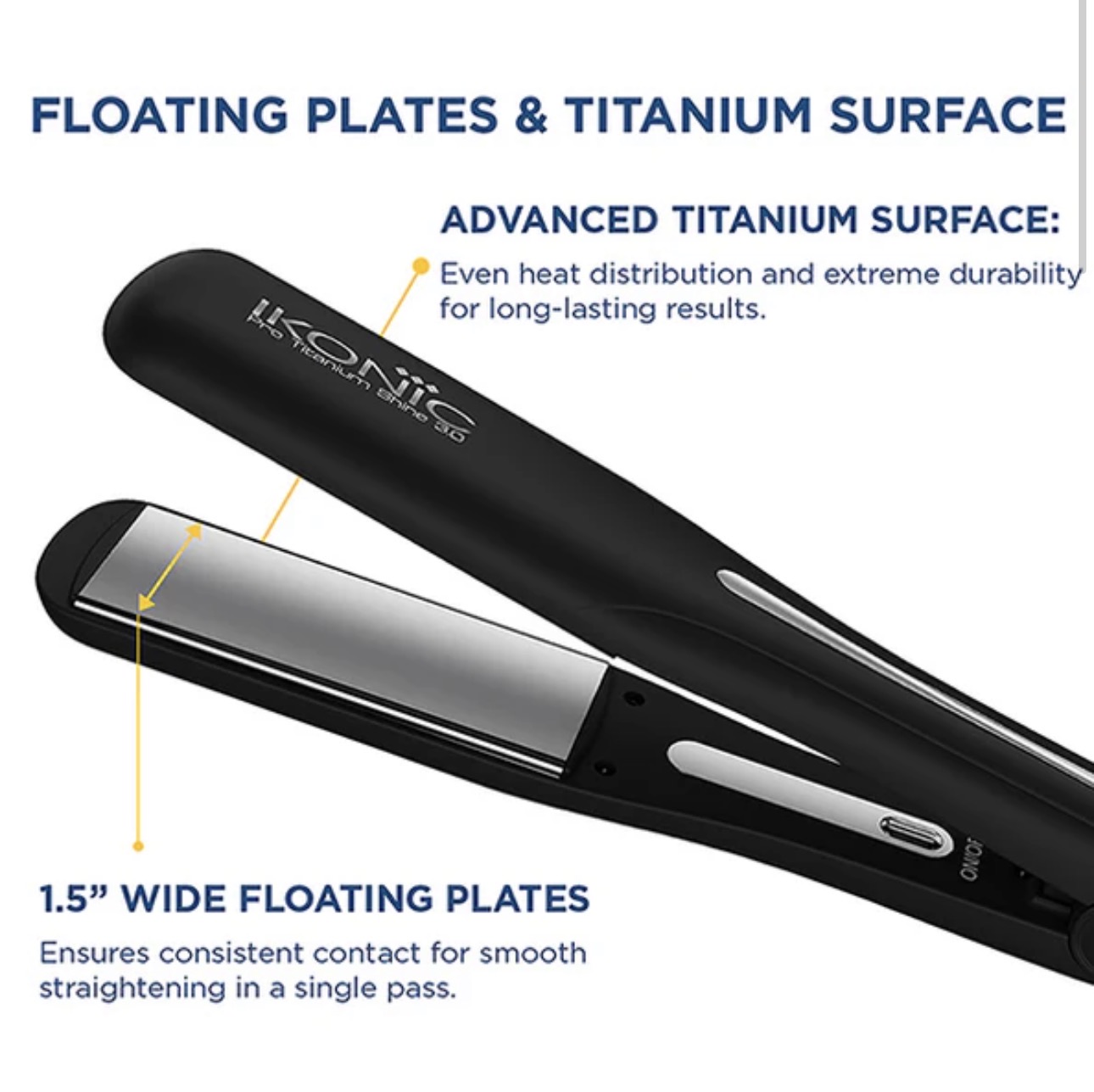 IKONIC Professional Pro Titanium Shine 3.0 Hair Straightener - Image 4